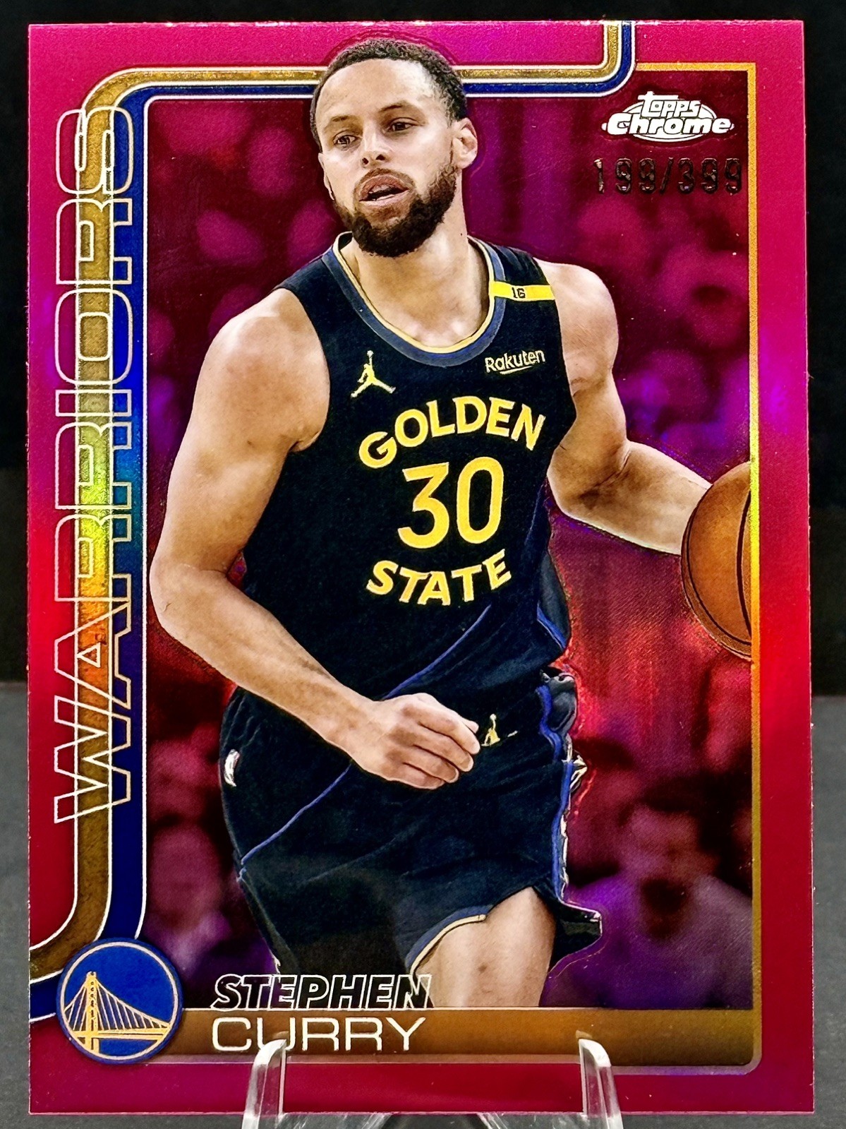 2025-26 Topps Chrome - Stephen Curry #201 - Magenta Refractor /399 - Warriors
