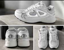 Dior B30 Herren Sneaker Weiß/Grau Mesh Leder...