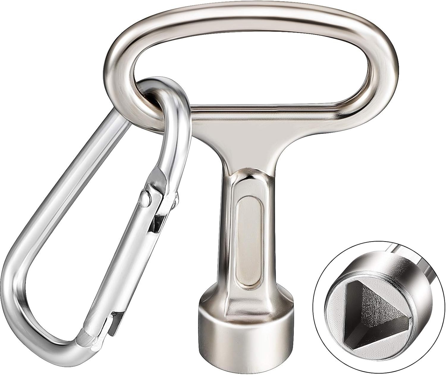 Hotop Metal Triangular Key Meter Box Silver Triangle Socket Spanner Key... 
