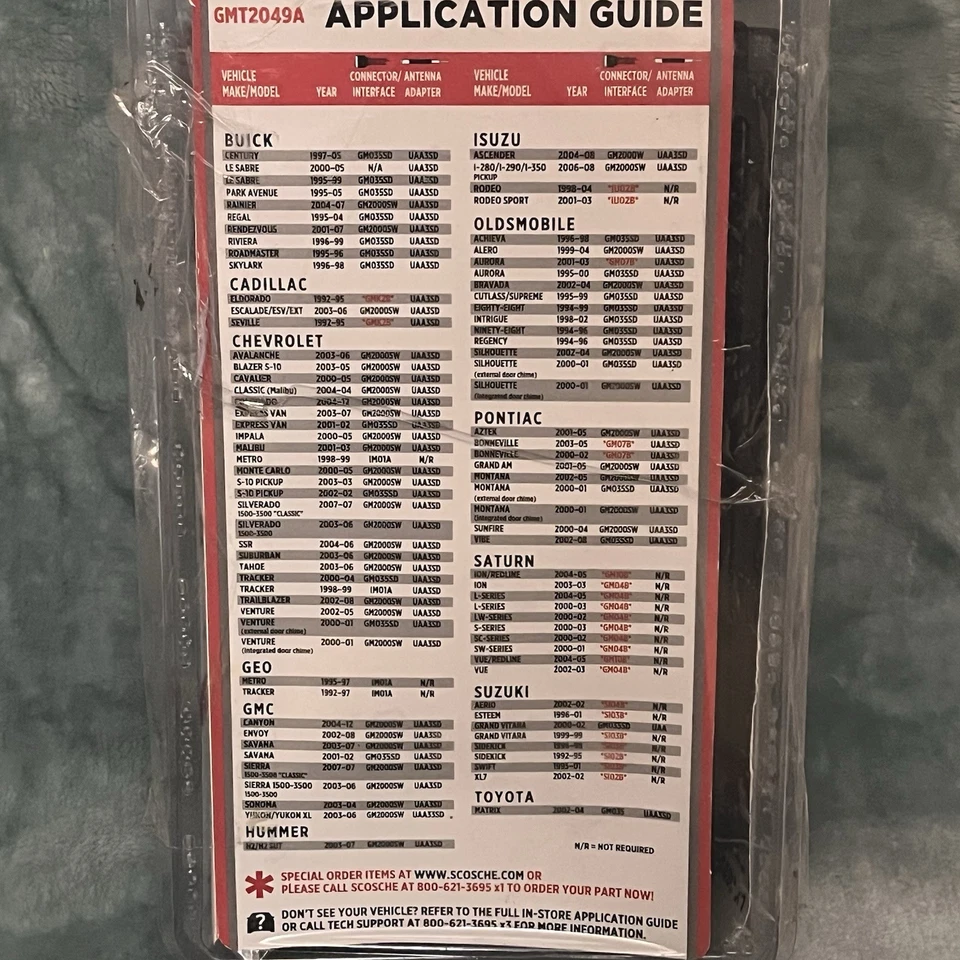 Scosche GMT2049A Stereo Install Kit General Motors 1992 - 2012 DIY (G93) - Image 3 of 4