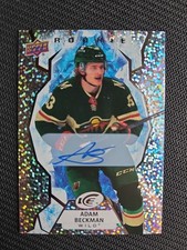 2021-22 Upper Deck Ice #139 Adam Beckman Autographs White Snowflake