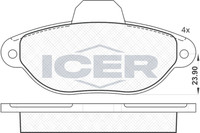 Bremsbelagsatz Vorne Bendix-System FüR Fiat 500 312 Cinquecento 170 99-> 9949183