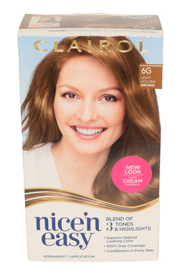 NEW Sealed Clairol Nice'n Easy 6G Light Golden Brown Permanent Hair Color