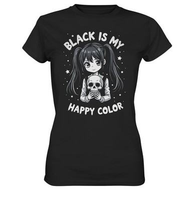 Gothic T-Shirt Anime Girl, Black Is My Happy Color, Manga Shirt, Dark Aesthic