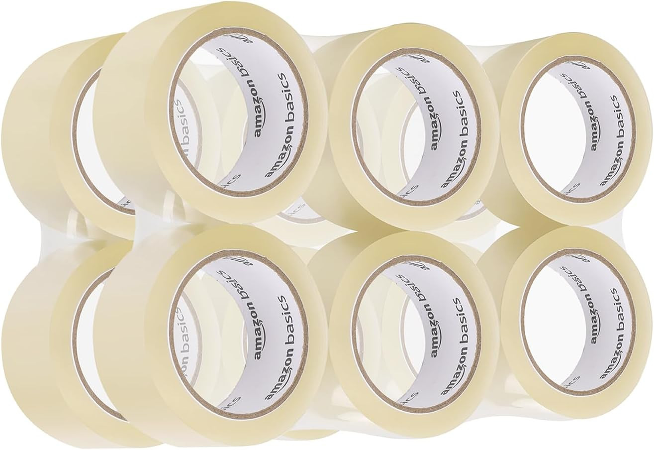 12 Rotoli Nastro Adesivo 48mm Trasparente per Traslochi e Spedizioni