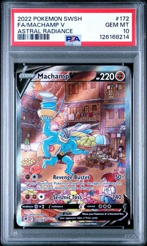 PSA 10 Machamp V 172/189 Astral Radiance Alt Art Graded Pokemon Card GEM MINT
