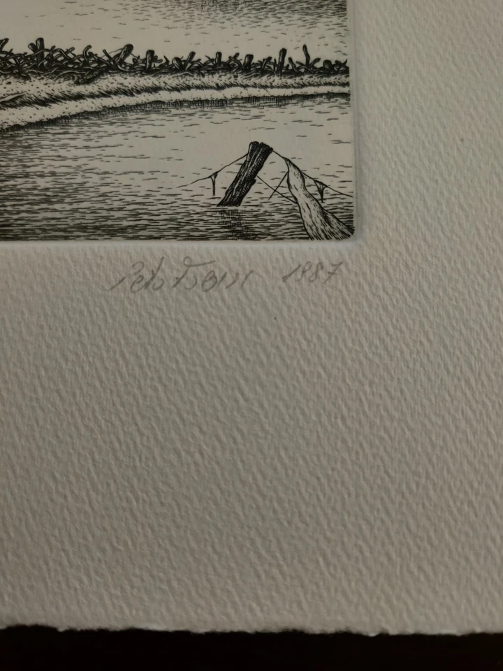 Peter Froese, Strand, Kupferstich, handsigniert, numeriert 1987 - Bild 2 von 3