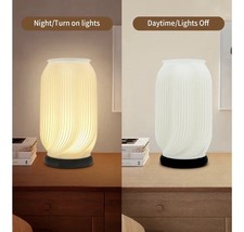 LED Desk Lamp USB Dimmable 3 Colour Light Bedside Lamp Vase Holder Table Lamp UK