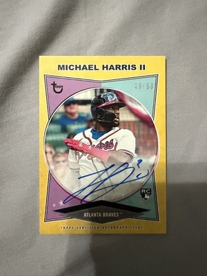 2023 Topps Brooklyn Collection - Autographs Michael Harris II #AC-MH Gold /50...