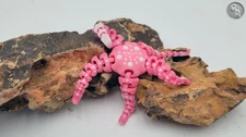 Pink Articulated Mini Starfish Fidget Toy - 3D Printed Marine Biology Gift