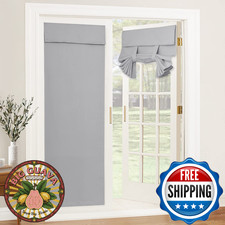 RYB Home Blackout Door Curtains 2 Panels, Privacy Insulating Glass Window 26"x72