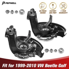 Front Left & Right Steering Knuckle Wheel Hub Bearing Assembly for 1999-2010 VW