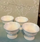 Set of 4 Vintage Sherbert Cups Indiana Harvest Grape Milk Glass