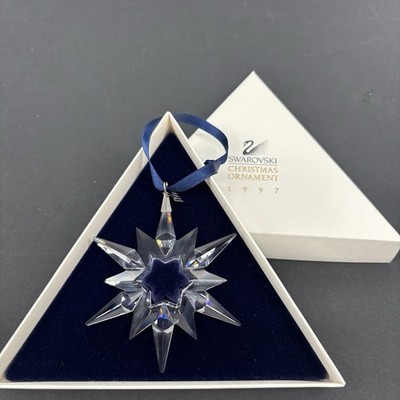 Swarovski クリスマスオーナメント 1997年 Swarovski 1997 Star Christmas Ornament In Annual Box Two