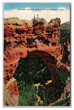 Bryce Canyon National Park, UT Utah, Natural Bridge, Linen Postcard Posted 1945