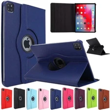For iPad Pro M4 Air M2 11" 13" 2024 Leather Case 360° Rotating Flip Stand Cover