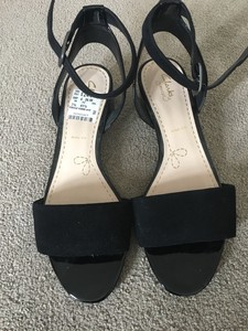 clarks black sandals wide fit