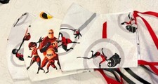 SET OF 3 HANDMADE FACE COVER MASKS - DISNEY INCREDIBLES - WASHABLE
