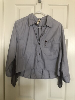 NWOT We The Free by Free People Urban Bat Winged Top Henley Button Over Sz P + S