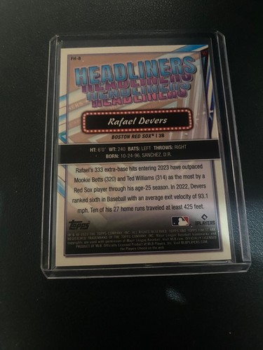 2023 Topps Finest Rafael Devers Cabezales Oro Mini-Diamante /50 FH-8 - Imagen 2 de 2