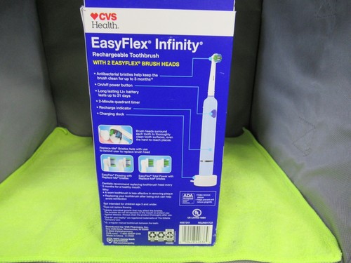CVS EasyFlex Infinity Electric Rechargeable Oscillating Toothbrush, 2 Brush Head - Picture 2 of 2