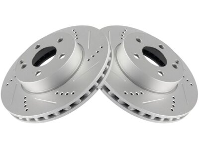 Front TRQ Brake Rotor Set fits Mercedes SLK250 2012-2015 38PRJC