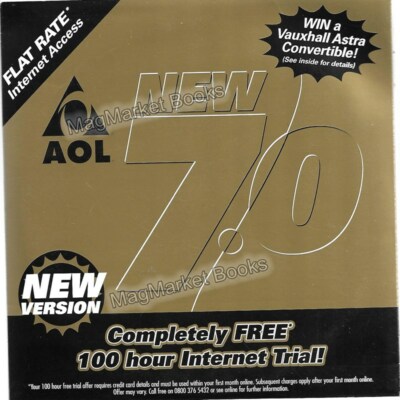 AOL 7.0 CD ROM · America Online Disk · Vintage Internet Access · Free UK P&P