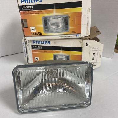 2 pack- phillips h4656 headlight assy