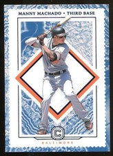 MANNY MACHADO 2018 Panini Chronicles Cornerstones #45 Quartz Blue 05/49