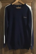 Brand New Men's H.I.S Blue Textured Jumper Size M