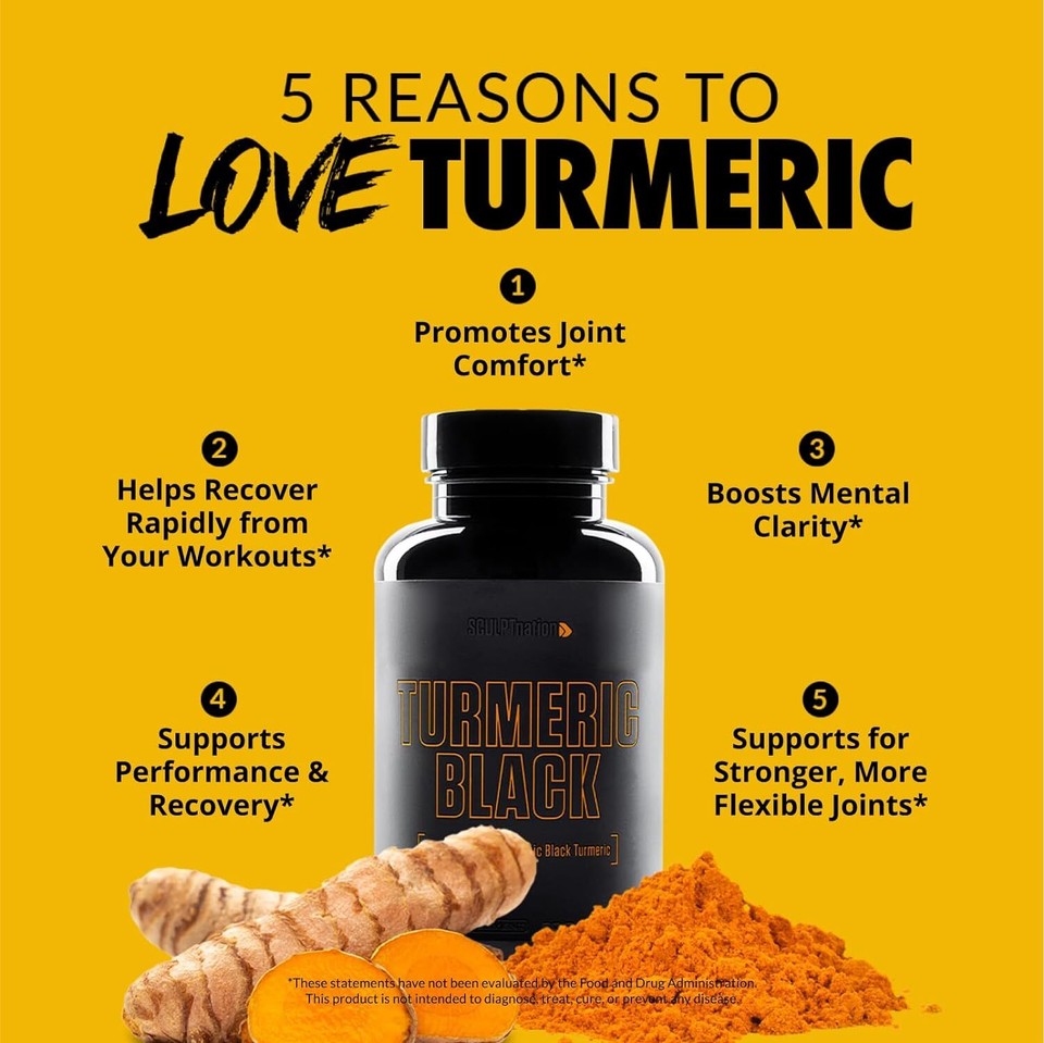 Sculpt Nation by V Shred Powerful Turmeric Supplement with Black