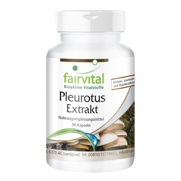 Pleurotus Extrakt 500 Mg - 90 Kapseln, Vitalpilz, 30% Polysaccharide | Fairvital-image