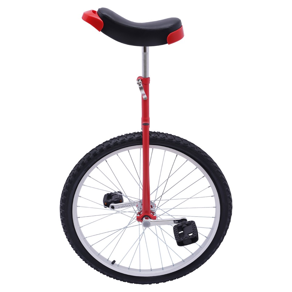 24" Unicycle with Thickened steel pipe adjustable seat Sports Wheel