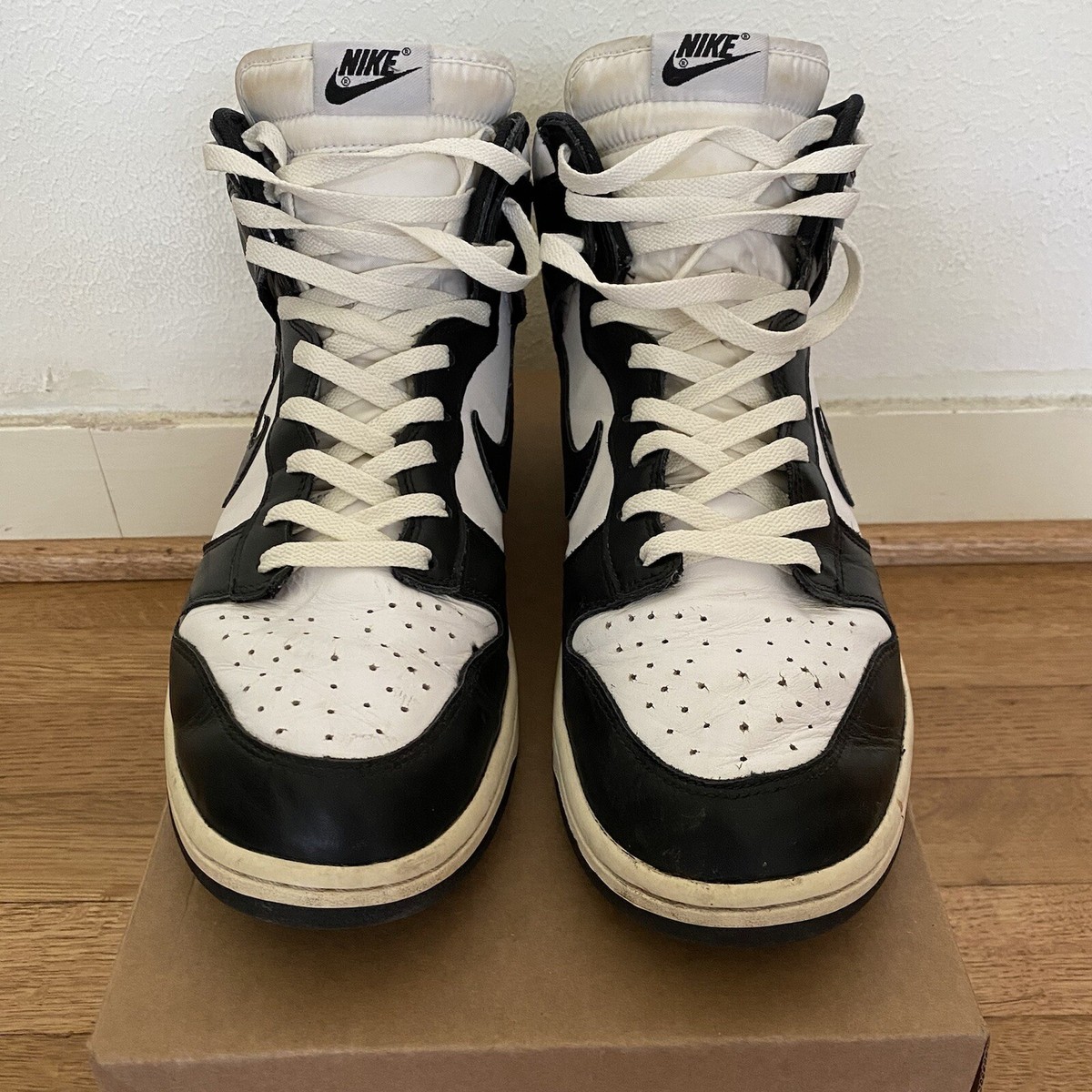 Vintage Nike Dunk High Black White 2016 Size 12 | eBay