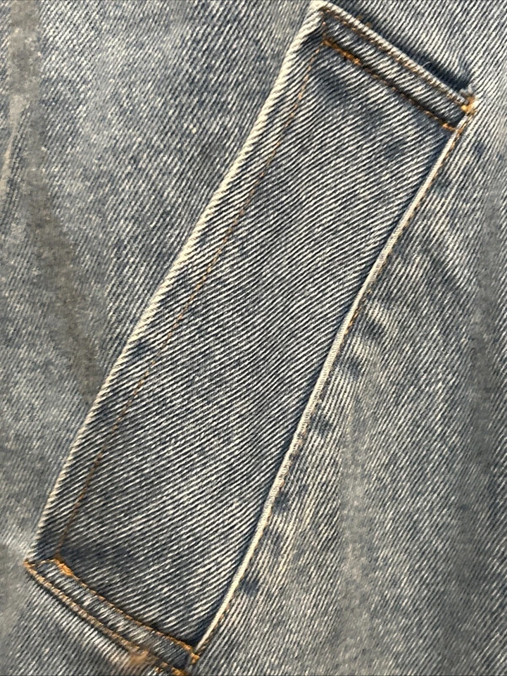 Vintage 90s Denim Trench Coat Duster Retro Grunge Y2K M Accents On Outerwear - Image 4 of 4