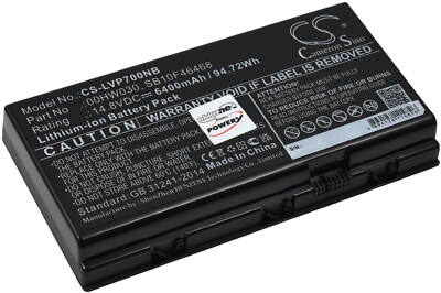 Akku für Laptop Lenovo ThinkPad P70(20ER000EGE) 14,8V 6400mAh/95Wh Li-Ion Schwar