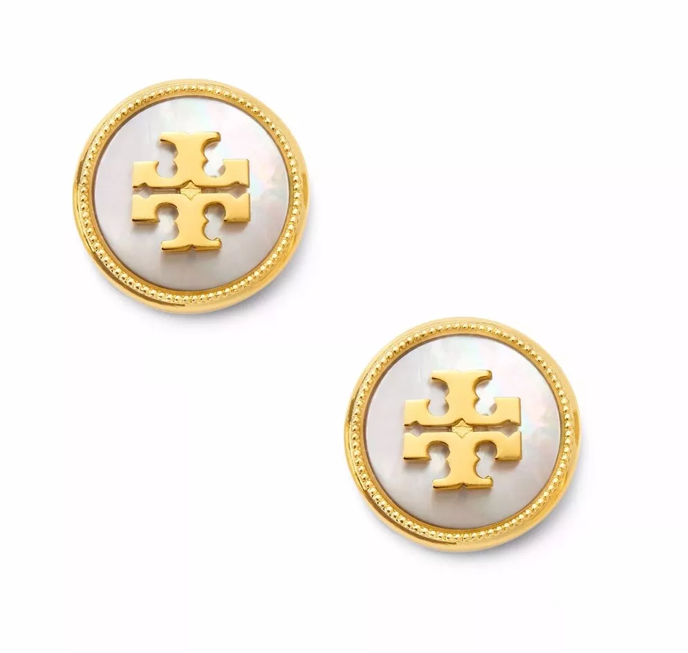 Tory burch semi hotsell precious stud earrings