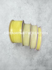 MAIZE YELLOW Organza SATIN EDGE Sheer Ribbon 100 nylon Choose Size  Yardage
