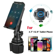 360° Adjustable Car Cup Holder Stand Cradle Mount For iPad Cell Phone Universal