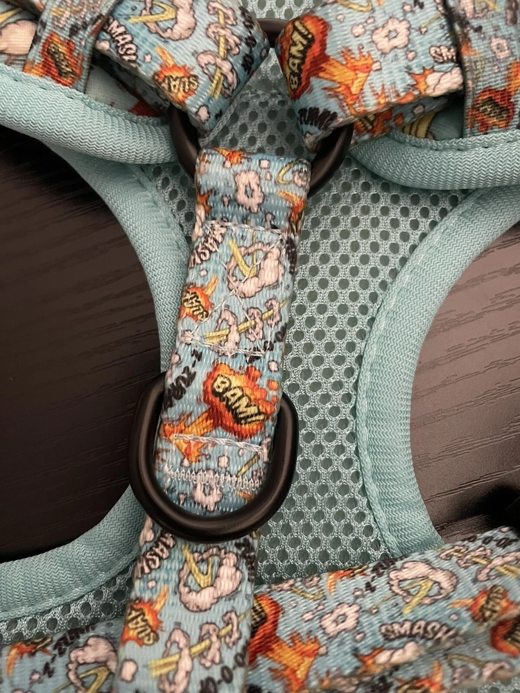 Dog Harness Spoiled Woof Accessory For Walking Comic Book Design Size Small