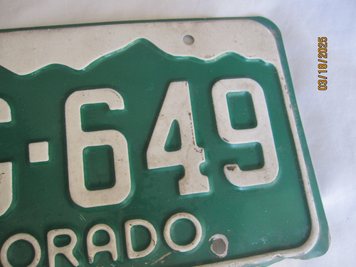 Colorado License Plate #UGY-649 1982-1992/ no sticker - Picture 3 of 5