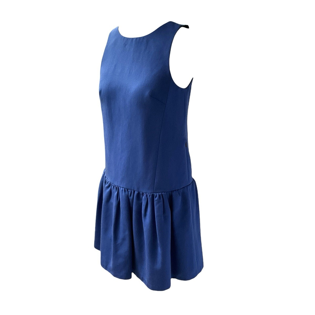 electric blue party dress Tibi Women’s 6 Silk Katina Faile Tie Back Cocktail Pay With:$26.00 (Silkroll Fee: $0.65) birthday soirée SHORTCOLOUR|Yellow NWT H&M Rib-knit Button-front