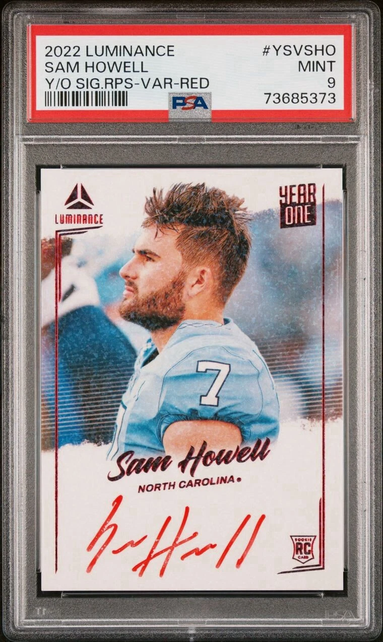 Sam Howell Panini Luminance Year One Signatures Rps #YSVSHO Variation-Red