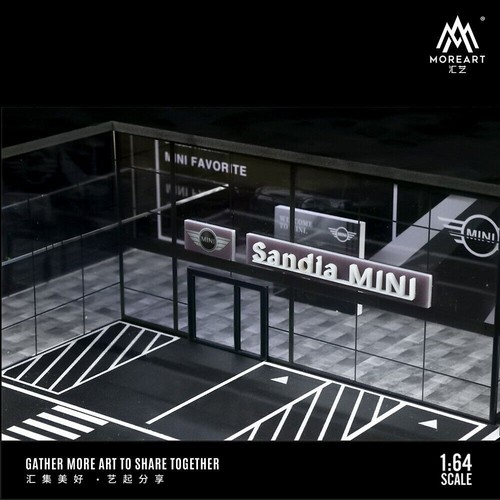 Diorama 1:64 Car Garage Model LED City Car Showroom Scene Display Building Model - Picture 55 of 102