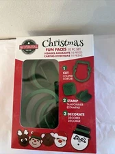 R&M International Christmas Fun Face Cookie Cutters 10 Pcs - NEW!