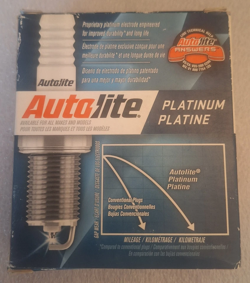 Paquete de 4 bujías Autolite Platinum AP985 Foto 2 de 4