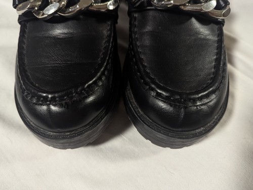 Esprit Briley Chunky Slip On Wedge Loafer Size 8 Black Silver - Picture 8 of 10