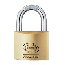 LUCCHETTO PROFESSIONALE CORBIN AD ARCO OTTONE CATENA ARMADIETTO VALIGIA MM 50