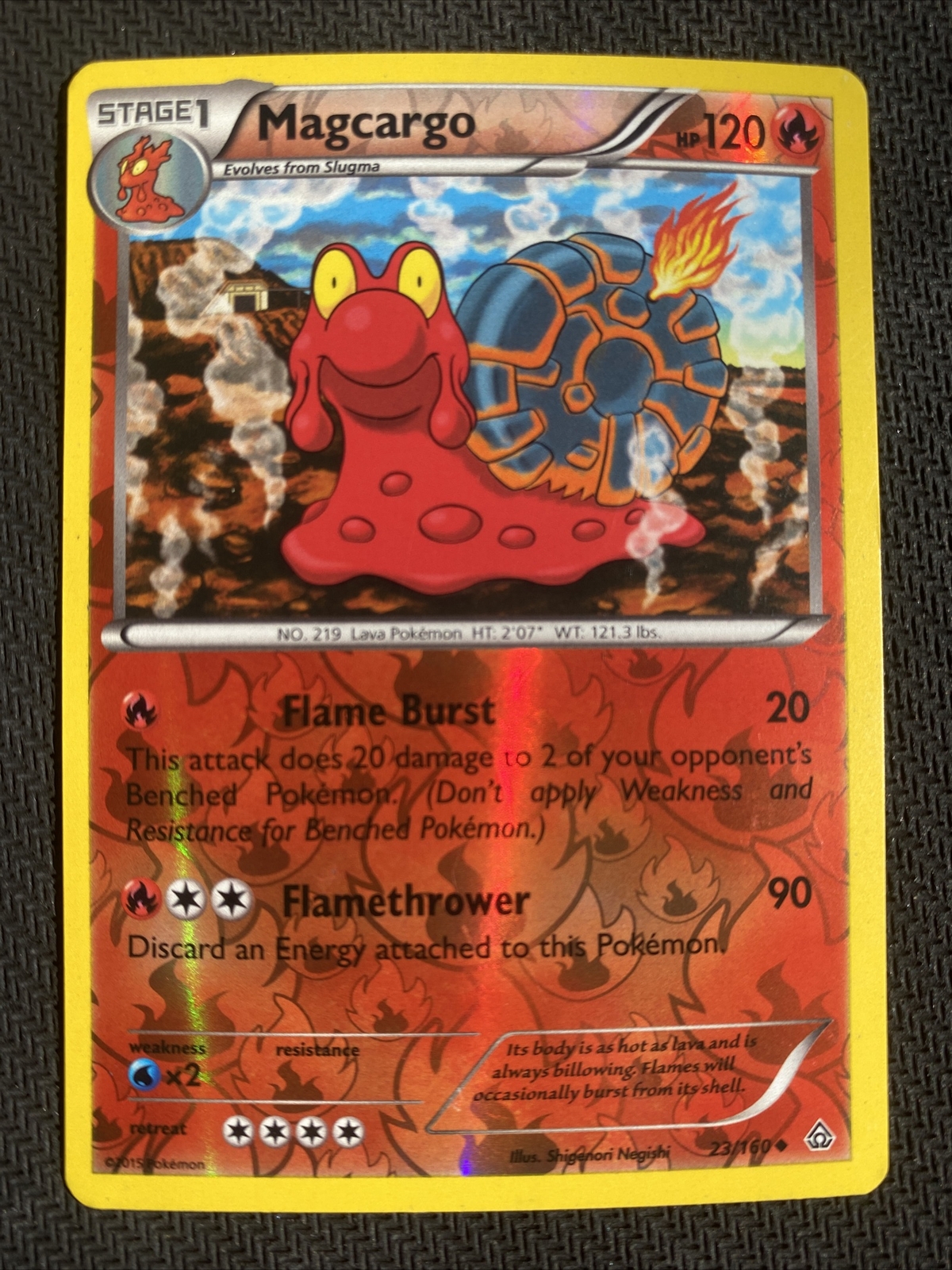 Pokemon  Magcargo 23/160 Primal Clash Reverse Holo Uncommon NM/MINT