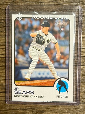 2022 Topps Heritage High Number JP Sears Rookie Card #529 (RC) Athletics Yankees